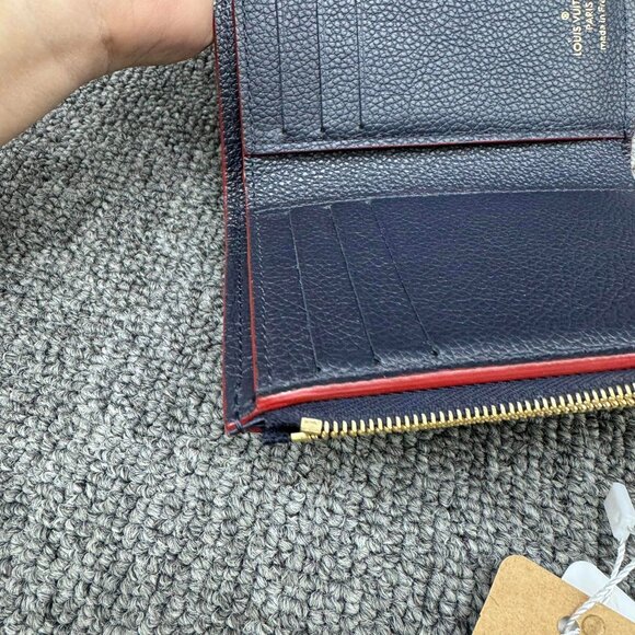 Authentic Louis Vuitton Victorine Navy Monogram Leather Wallet - Picture 10 of 15